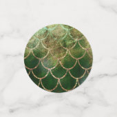 Green & Gold Shimmer Meerjungfische Scala Konfetti (Klein Vorderseite)