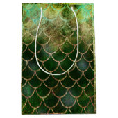 Green & Gold Shimmer Meerjungfische Scala Mittlere Geschenktüte (Vorderseite)