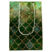 Green & Gold Shimmer Meerjungfische Scala Mittlere Geschenktüte (Rückseite)