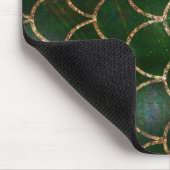 Green & Gold Shimmer Meerjungfische Scala Mousepad (Ecke)