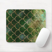 Green & Gold Shimmer Meerjungfische Scala Mousepad (Mit Mouse)