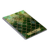 Green & Gold Shimmer Meerjungfische Scala Notizblock (Rechte Seite)