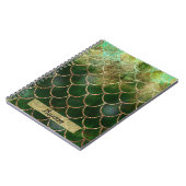 Green & Gold Shimmer Meerjungfische Scala Notizblock (Linke Seite)