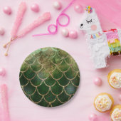 Green & Gold Shimmer Meerjungfische Scala Pappteller (Party)