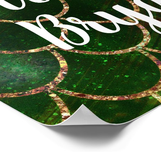 Green & Gold Shimmer Meerjungfische Scala Poster (Ecke)