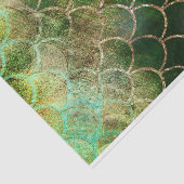 Green & Gold Shimmer Meerjungfische Scala Seidenpapier (Ausschnitt)