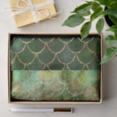 Green & Gold Shimmer Meerjungfische Scala Seidenpapier (Geschenk)