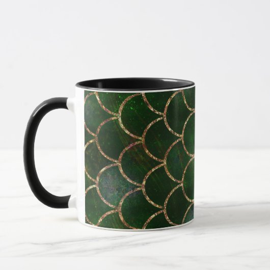 Green & Gold Shimmer Meerjungfische Scala Tasse (Links)
