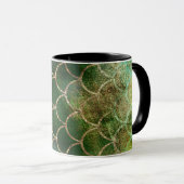 Green & Gold Shimmer Meerjungfische Scala Tasse (VorderseiteRechts)