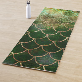 Green & Gold Shimmer Meerjungfische Scala Yogamatte