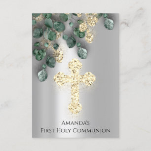 Green Gold Silver First Heilige Kommune Cross Einladung