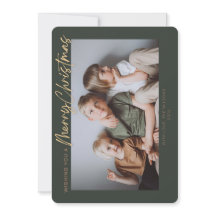 Green Gold Simple Foto Frohe Weihnachten