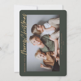 Green Gold Simple Foto Frohe Weihnachten