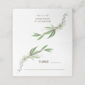 Green Gold Simple Greenerity Wedding Platzkarte (Außenseite Aufgefaltet)