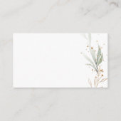 Green Gold Simple Greenery Watercolor Wedding Begleitkarte (Rückseite)