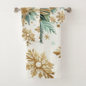 Green Gold Snowflora Urlaub Badhandtuch Set (Insitu)