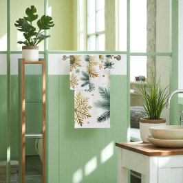 Green Gold Snowflora Urlaub Badhandtuch Set