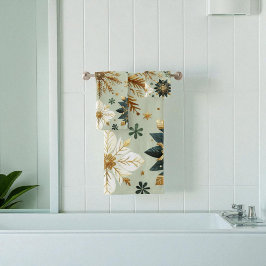 Green Gold Snowflora Urlaub Badhandtuch Set