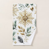 Green Gold Snowflora Urlaub Badhandtuch Set (Handtuch)
