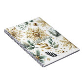 Green Gold Snowflora Urlaub Notizblock (Rechte Seite)