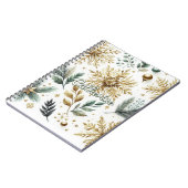 Green Gold Snowflora Urlaub Notizblock (Linke Seite)
