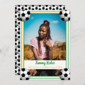 Green & Gold Soccer Abschluss Ankündigung (Vorne/Hinten)