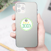 Green & Gold Soccer Class Year Abschluss Aufkleber (Telefon)