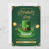 Green & Gold St. Patrick's Day Celebration Party Einladung (Vorderseite)
