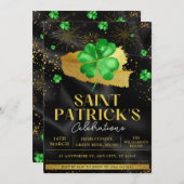 Green & Gold St. Patrick's Day Celebration Party I Einladung (Vorne/Hinten)