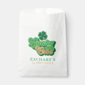 Green Gold St. Patrick's Lucky One First Birthday Geschenktütchen (Vorderseite)