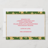 Green Gold Star Foto Feierliche Weihnachten (Rückseite)