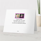 Green Gold Stars mit Name Happy Birthday Card Karte (Rückseite)