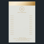 Green Gold Stripe Monogramm Circle Flyer<br><div class="desc">Elegant, green, gold stripe, circle, monogramm flyer.There is no shine or textur. Edit your product in min by entering your data. You can change the font, color and position by personalizing more.</div>