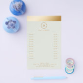 Green Gold Stripe Monogramm Circle Flyer (Einzeln)