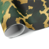 Green Gold Südwest Cowboy Cowgirl Cowhide Geschenkpapier (Rolleneckpunkt)