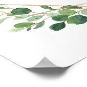 Green Gold Terrarium Baby Dusche Begrüßungszeichen Poster (Ecke)