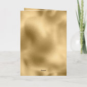 Green Gold Trees Glam Weihnachten Karte (Rückseite)