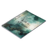 Green Gold Trees Notizblock (Linke Seite)