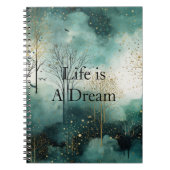 Green Gold Trees Notizblock (Vorderseite)