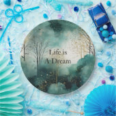 Green Gold Trees Pappteller (Party)