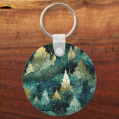 Green Gold Trees Schlüsselanhänger (Rückseite)