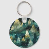 Green Gold Trees Schlüsselanhänger (Rückseite)