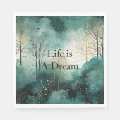 Green Gold Trees Serviette (Vorderseite)