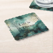 Green Gold Trees Untersetzer (angewinkelt)