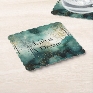 Green Gold Trees Untersetzer