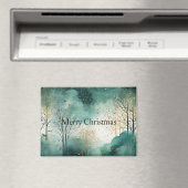 Green Gold Trees Weihnachten Magnet (In Situ (Geschirrspüler))
