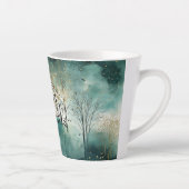 Green Gold Trees Weihnachten Milchtasse (Rechts)