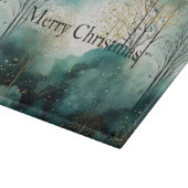 Green Gold Trees Weihnachten Schneidebrett (Ecke)