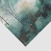 Green Gold Trees Weihnachten Seidenpapier (Ausschnitt)