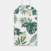 Green Gold Tropical Jungle Animals Baby Dusche Geschenkanhänger (Rückseite)